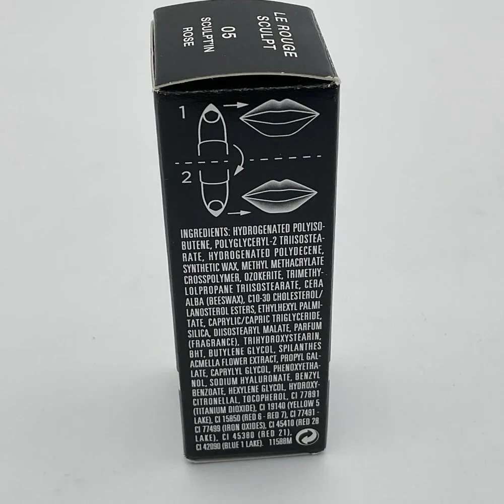Givenchy Le Rouge Sculpt Two-Tone Lipstick #05 Sculpt'in Rose NIP Leather Case